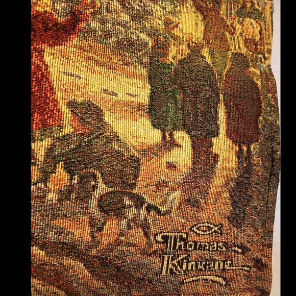 Thomas Kincade Two Sided Fiber Optic “A Victorian Christmas Carol” Tapestry 36” - Picture 8 of 14